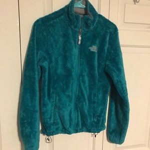 Teal North Face jacket